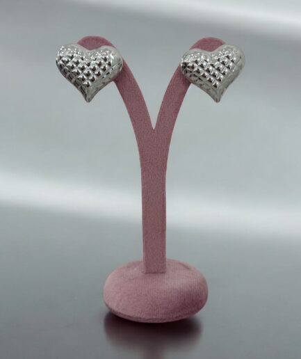 ORECCHINI LOBO CUORE TRAPUNTATI