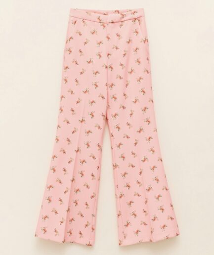 PANTALONI FLARE STAMPA FLOREALE LD5213