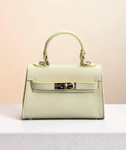 BORSA PICCOLA CON MANICO E TRACOLLA GIALLO PASTELLO