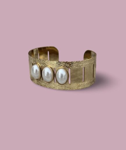 BRACCIALE RIGIDO CON PERLE