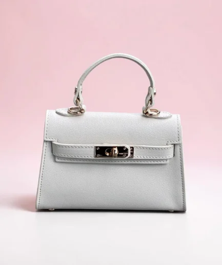 BORSA PICCOLA CON MANICO E TRACOLLA PANNA