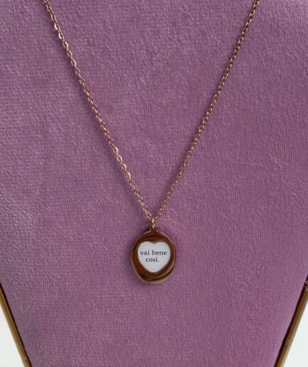 COLLANA CUORE "VAI BENE COSI' "