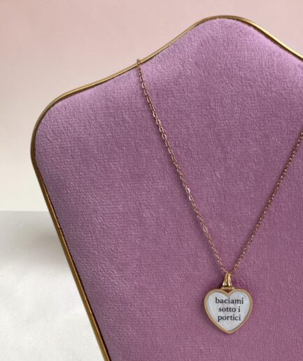 COLLANA CUORE "BACIAMI SOTTO AI PORTICI"