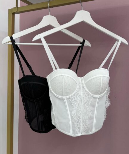TOP BUSTINO CON COPPE PIZZO CENTRALE Z1087
