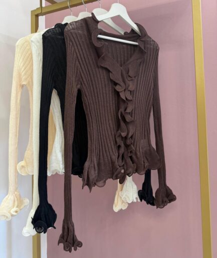 CARDIGAN VOULANT CENTRALE E MANICHE TC1952