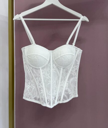 BUSTINO STECCATO IN PIZZO E LUREX 6555