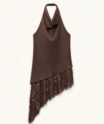 ABITO CORTO LUMINA CON FRANGE IN PAILLETTES LD6020