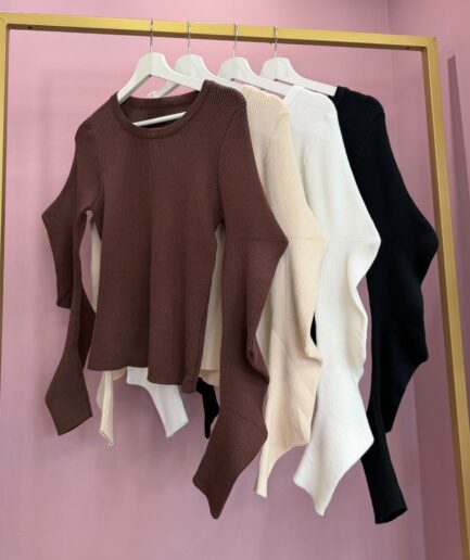 MAGLIA MANICHE ONDULATE BX18876