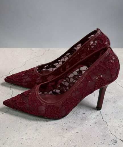 DECOLLETE' PIZZO BORDEAUX Z086