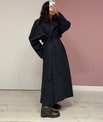 TRENCH LUNGO BLU V26103