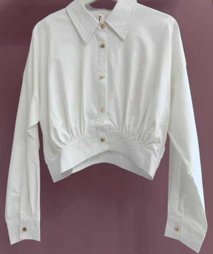 CAMICIA CROP BIANCA 61257