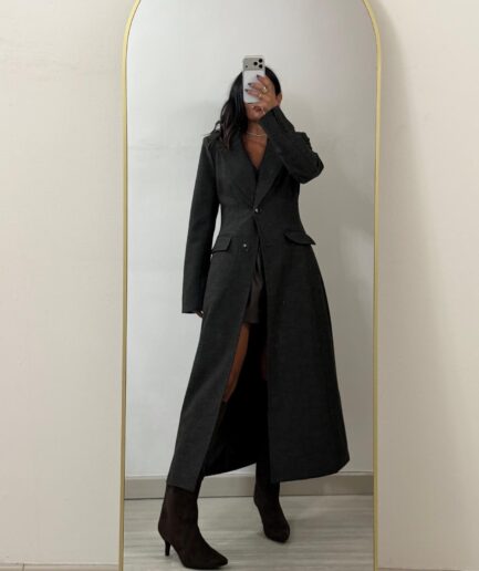 CAPPOTTO SAGOMATO GRIGIO SCURO V26167