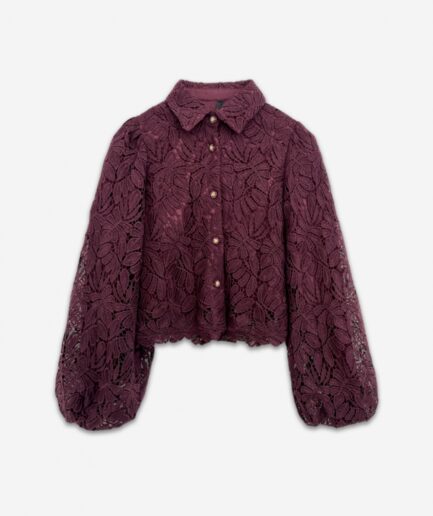 CAMICIA MACRAME' BORDEAUX 61320