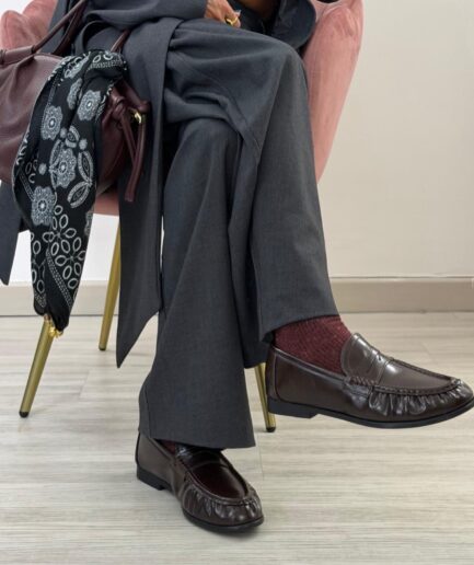 MOCASSINI ARRICCIATI MARRONI THS169