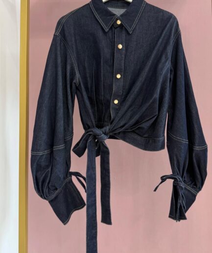 CAMICIA DENIM CON FIOCCO YX595