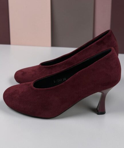 DECOLLETE PUNTA TONDA BORDEAUX P1542