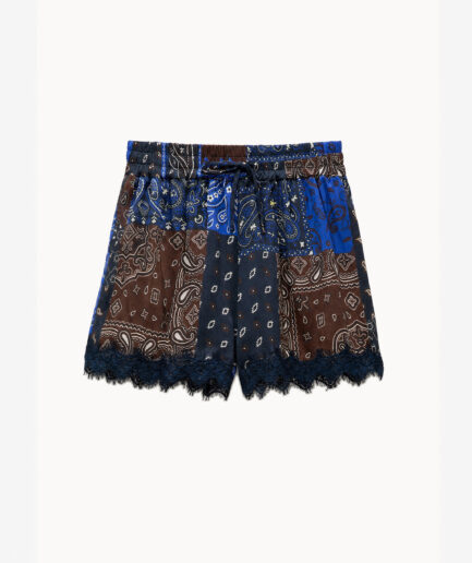 SHORTS FANTASIA BANDANA LUMINA  BLU/MARRONE LD6163
