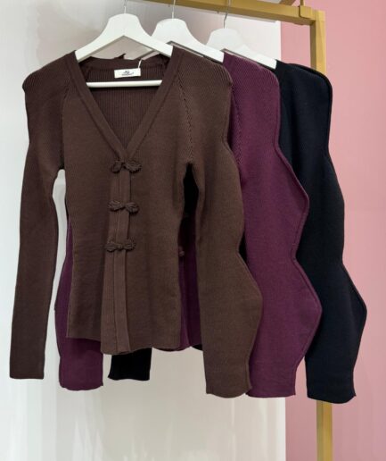MAGLIA ALAMARI E MANICHE A ONDA PL15950