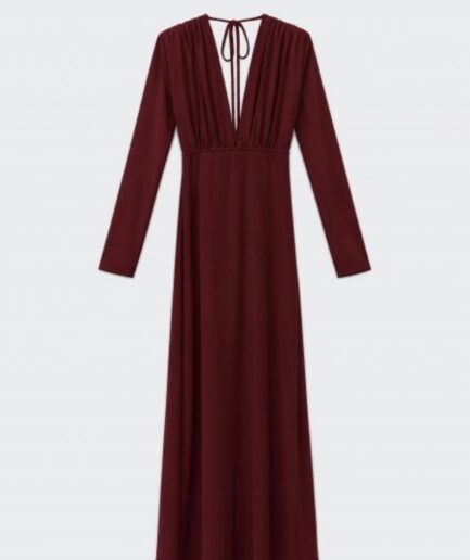 ABITO LUNGO BORDEAUX Y0389