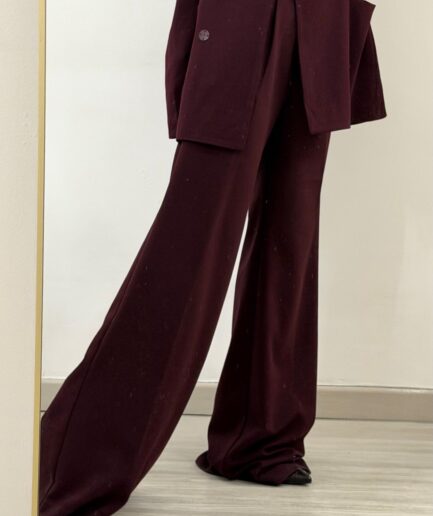 PANTALONE PALAZZO BORDEAUX P26129