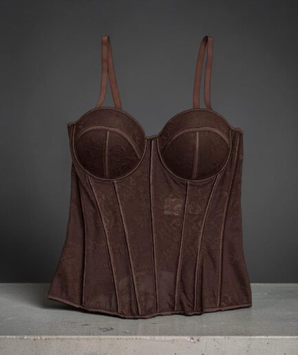 TOP IN PIZZO CON STECCHE Z1111