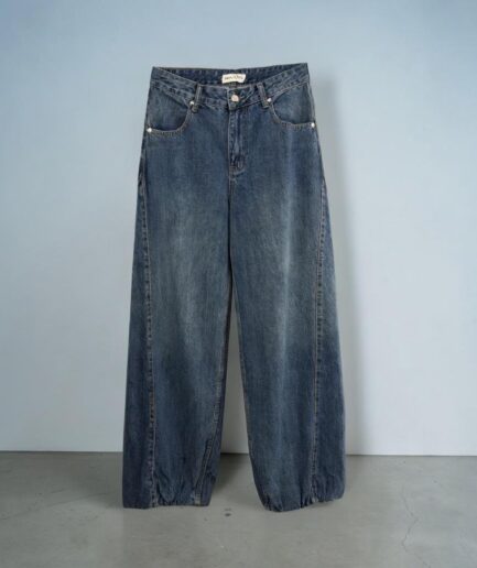 JEANS BAGGY CON ELASTICO W33001